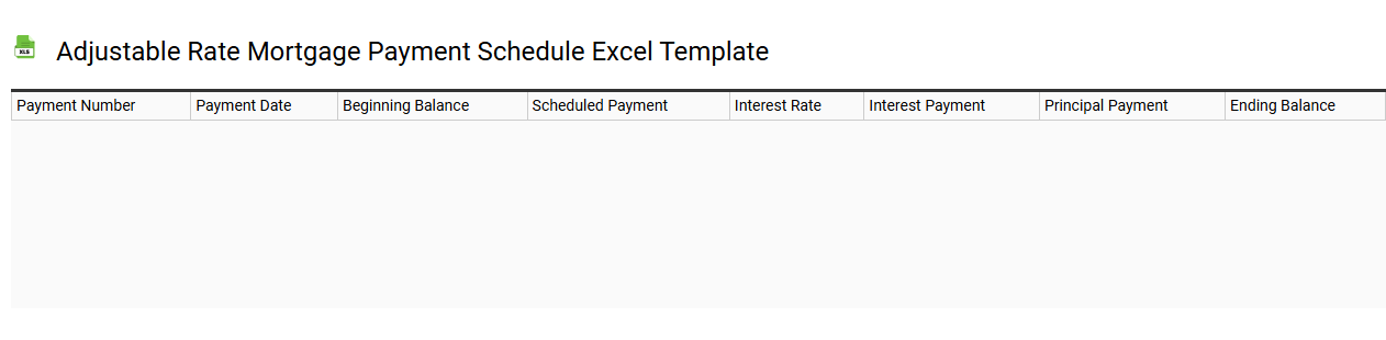 Adjustable rate mortgage payment schedule Excel template