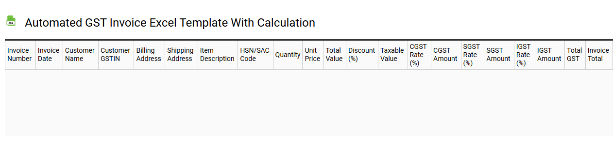 Automated GST invoice Excel template with calculation
