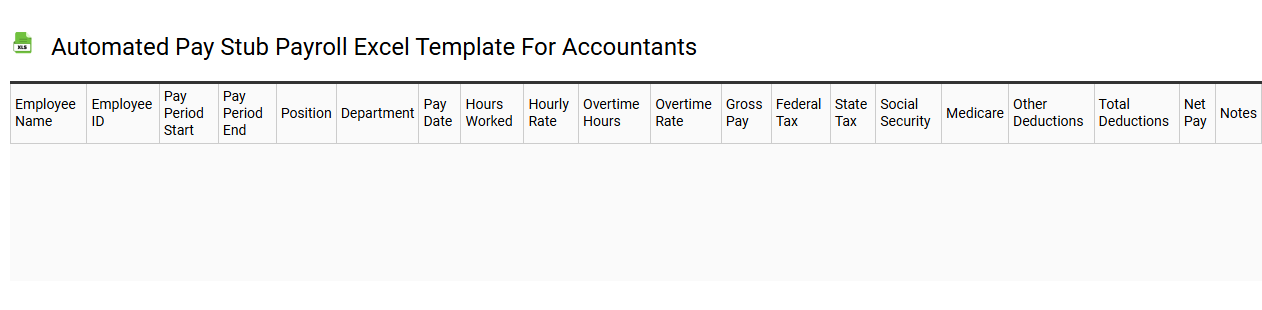Automated Pay stub payroll Excel template for accountants