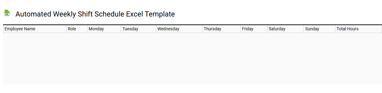 Automated weekly shift schedule Excel template