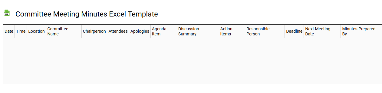 Committee meeting minutes Excel template
