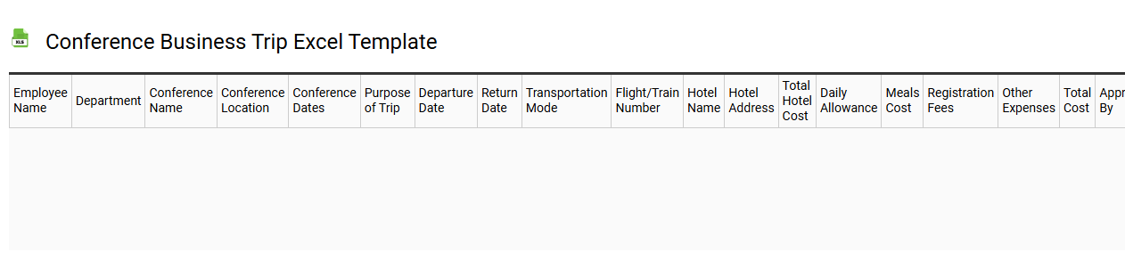 Conference business trip Excel template