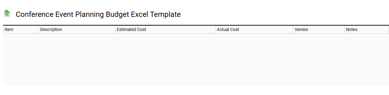 Conference event planning budget Excel template