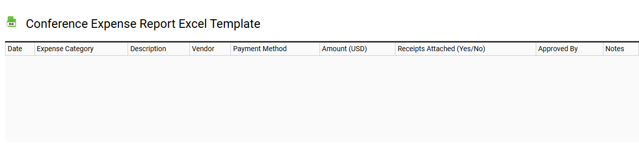 Conference expense report Excel template
