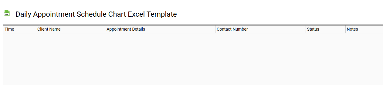 Daily appointment schedule chart Excel template