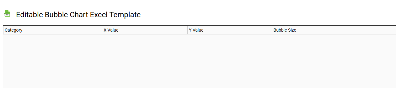 Editable bubble chart Excel template