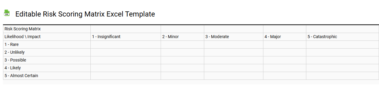 Editable risk scoring matrix Excel template