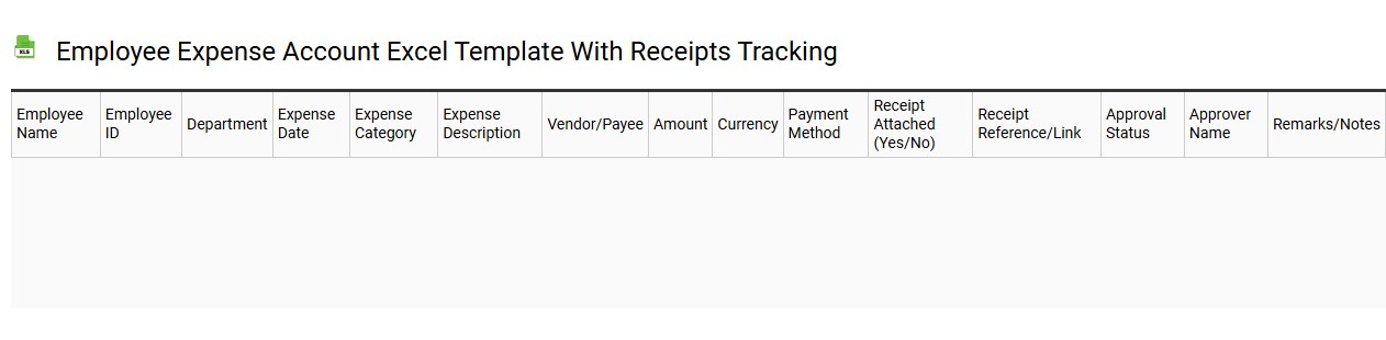 Employee expense account Excel template with receipts tracking