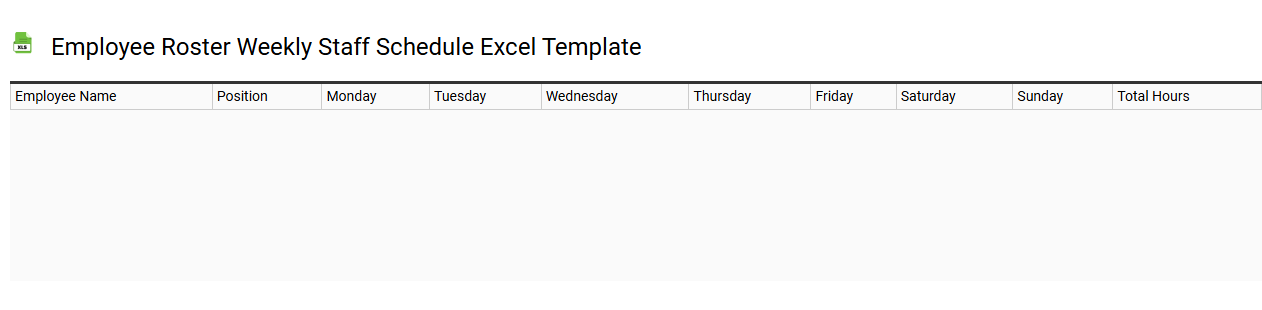 Employee roster weekly staff schedule Excel template
