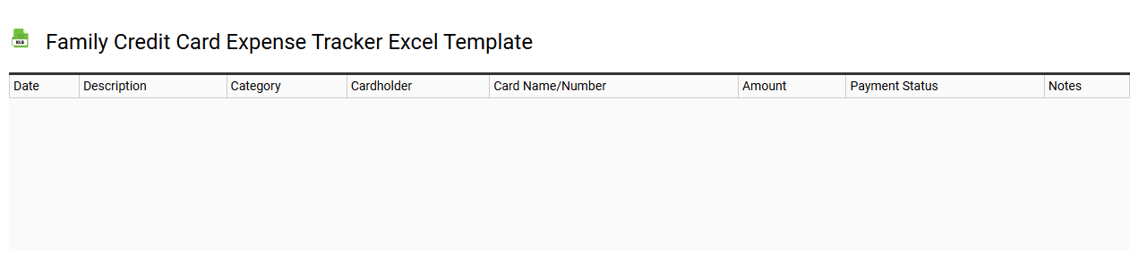 Family credit card expense tracker Excel template