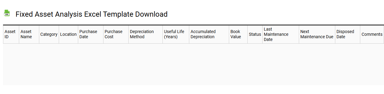 Fixed asset analysis Excel template download