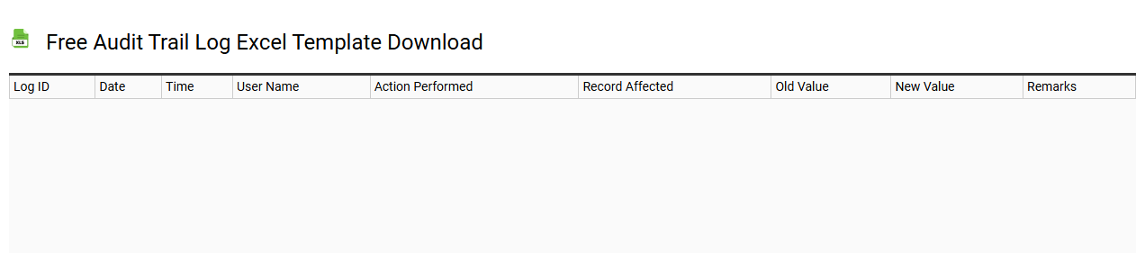 Free audit trail log Excel template download