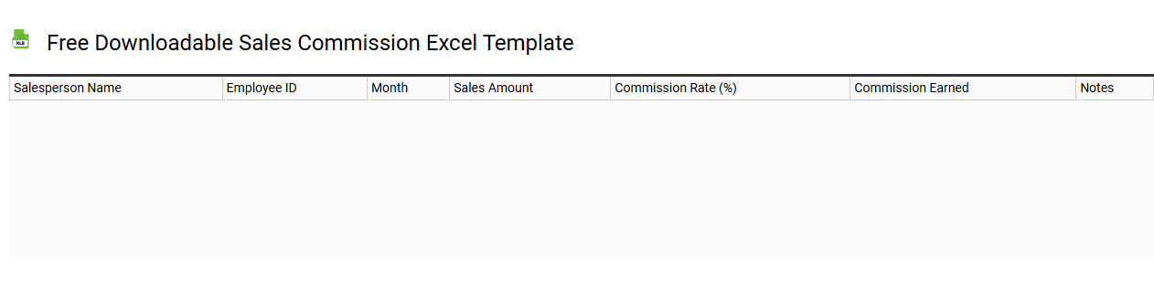Free downloadable sales commission Excel template