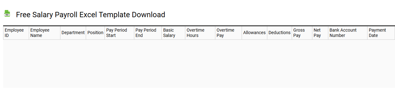 Free salary payroll Excel template download