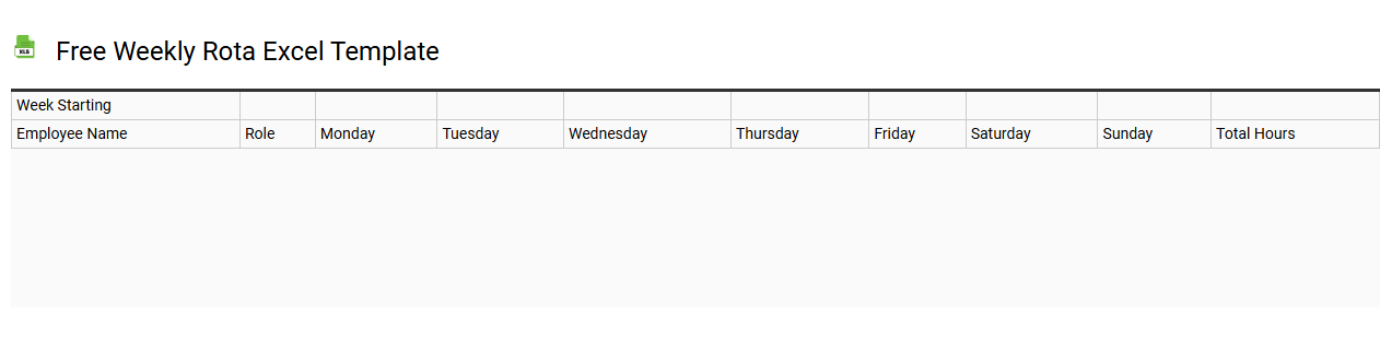 Free weekly rota Excel template