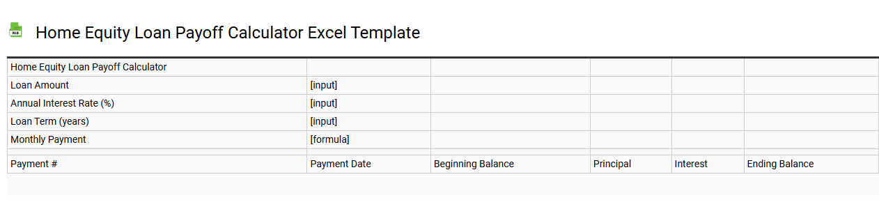 Home equity loan payoff calculator Excel template