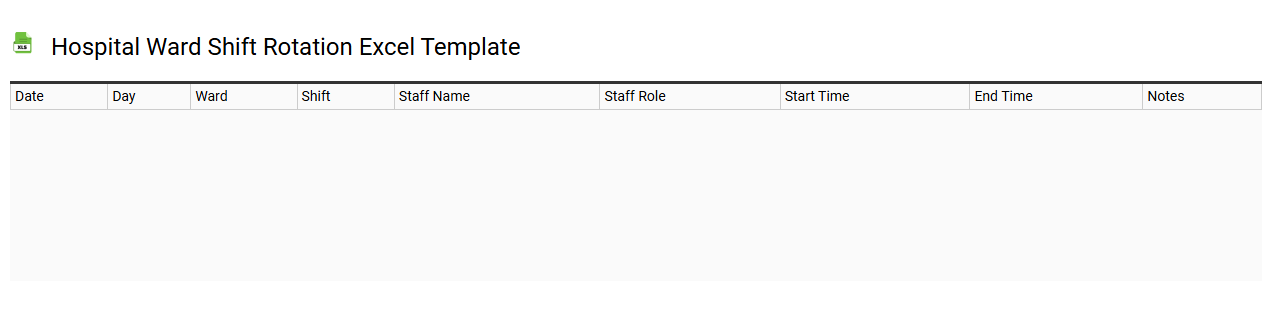 Hospital ward shift rotation Excel template