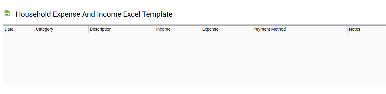 Household expense and income Excel template