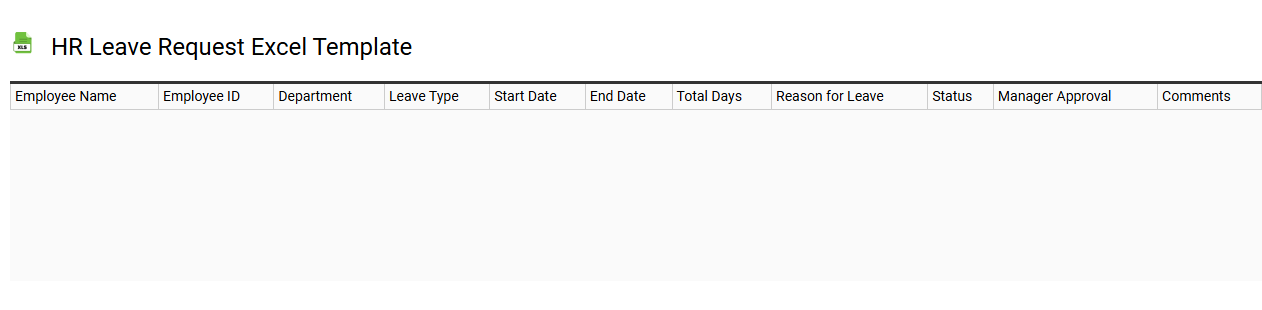 HR leave request Excel template