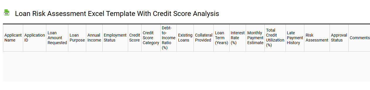 Loan risk assessment Excel template with credit score analysis