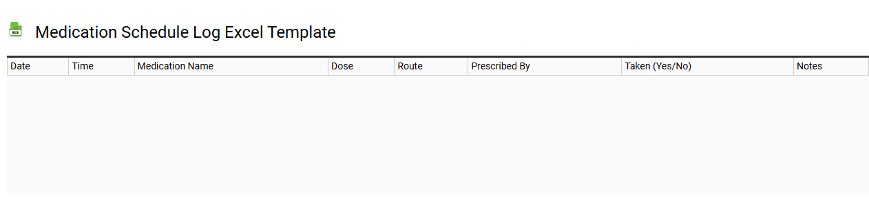 Medication schedule log Excel template