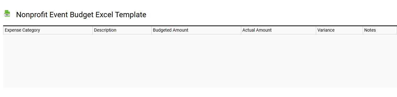 Nonprofit event budget Excel template