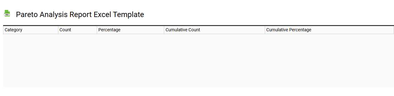 Pareto analysis report Excel template