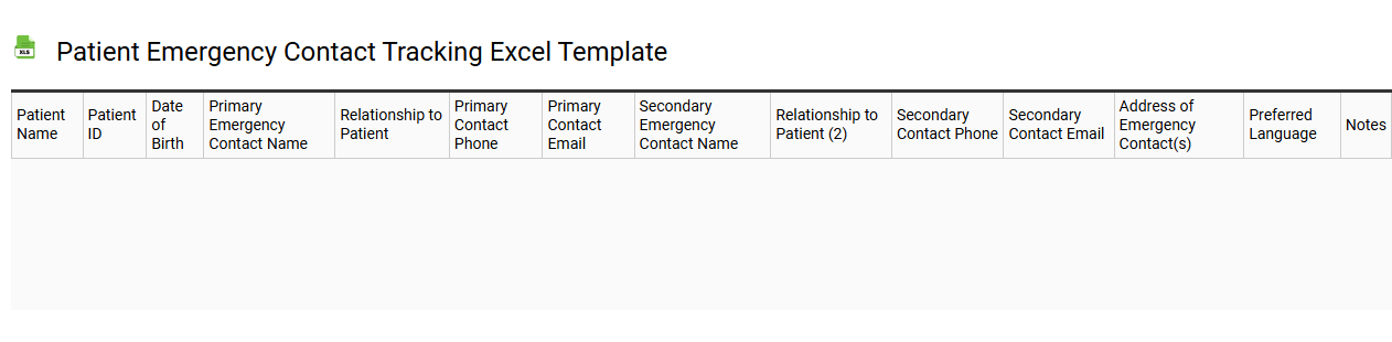 Patient emergency contact tracking Excel template