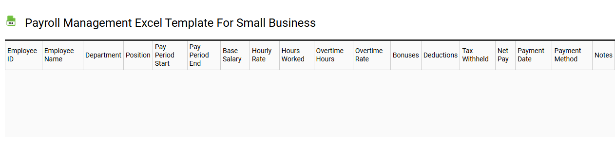 Payroll management Excel template for small business
