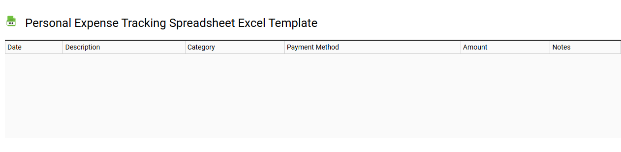 Personal expense tracking spreadsheet Excel template