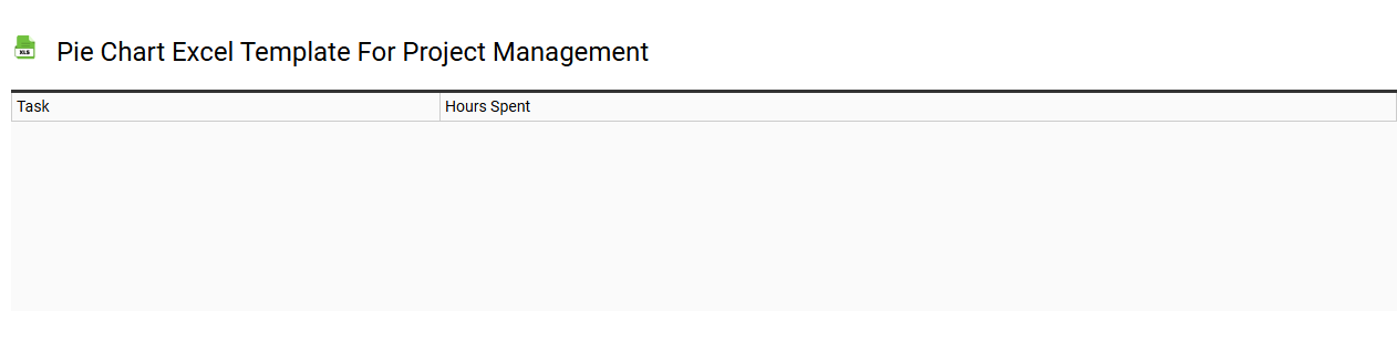 Pie chart Excel template for project management