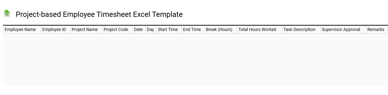 Project-based employee timesheet Excel template