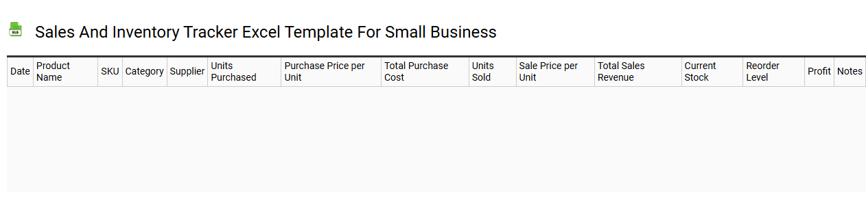 Sales and inventory tracker Excel template for small business