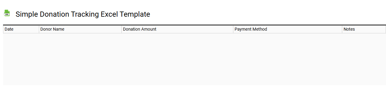 Simple donation tracking Excel template
