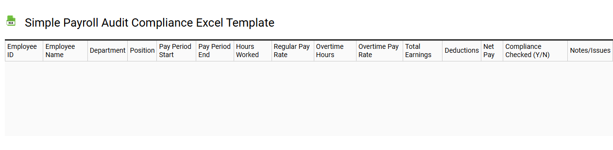 Simple payroll audit compliance Excel template
