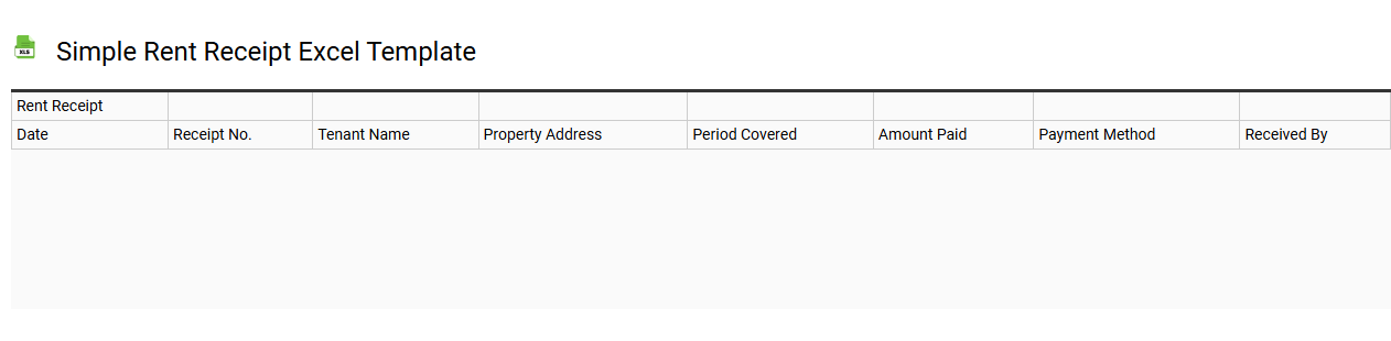 Simple rent receipt Excel template