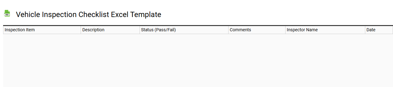 Vehicle inspection checklist Excel template