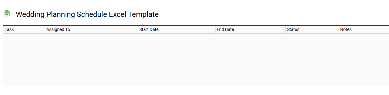 Wedding planning schedule Excel template