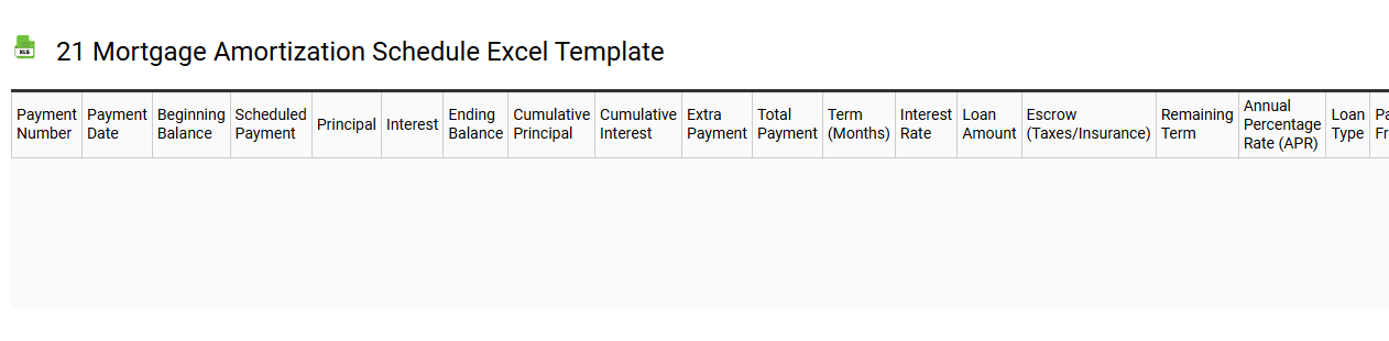 21 mortgage amortization schedule Excel template