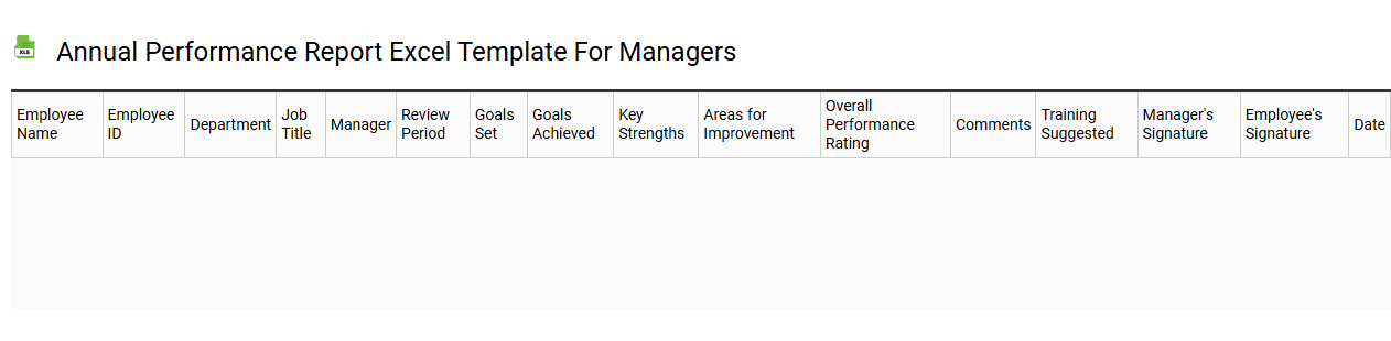 Annual performance report Excel template for managers