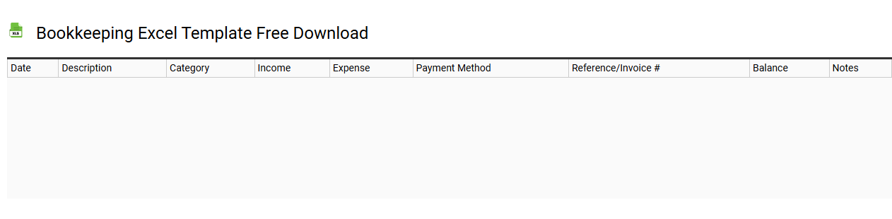 Bookkeeping Excel template free download