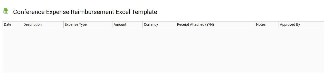 Conference expense reimbursement Excel template