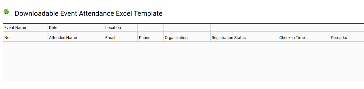 Downloadable event attendance Excel template