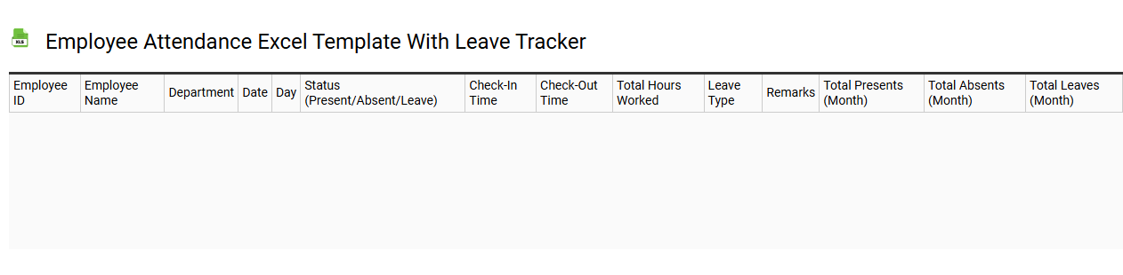 Employee attendance Excel template with leave tracker