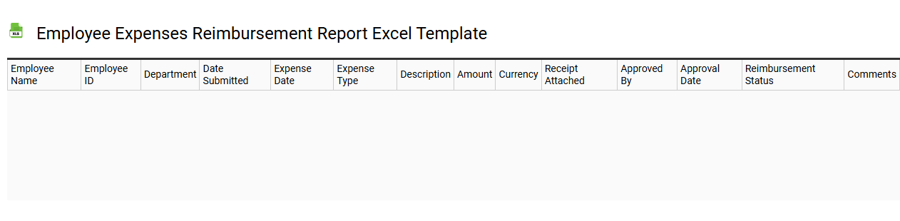 Employee expenses reimbursement report Excel template