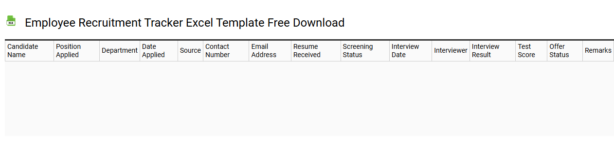 Employee recruitment tracker Excel template free download
