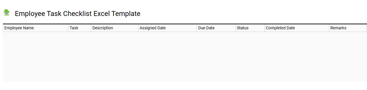employee task checklist Excel template