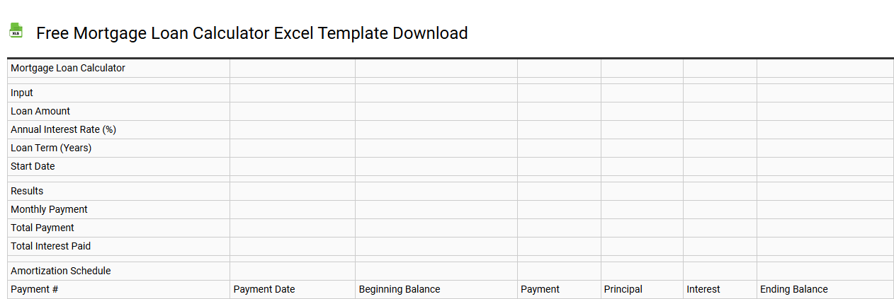 Free mortgage loan calculator Excel template download