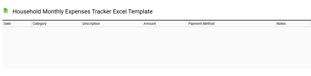 Household monthly expenses tracker Excel template