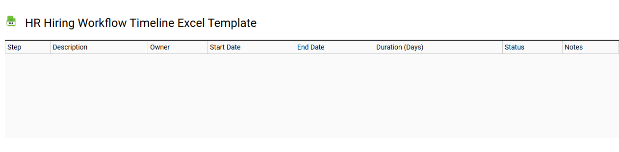 HR hiring workflow timeline Excel template